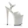 Pleaser FLAMINGO-809 White Platform Pole Dance High Heels