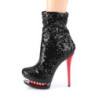 Pleaser BLONDIE-R-1009 Black Sequins Black-Red Sale