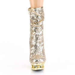 Pleaser BLONDIE-R-1009 Gold Sequins Chrome Sale Women