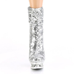 Pleaser BLONDIE-R-1009 Silver Sequins Chrome Sale Women