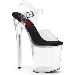 Pleaser NAUGHTY-808 Black Insole Pole Dance High Heels