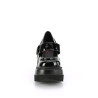 Demonia SHAKER-23 Black Patent Platform Wedge Pumps
