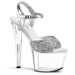 Pleaser SKY-310 Clear Platform High Heel Pole Dance Shoes