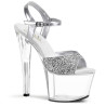 Pleaser SKY-310 Clear Platform High Heel Pole Dance Shoes