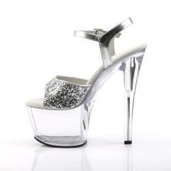 Pleaser SKY-310 Clear Platform High Heel Pole Dance Shoes