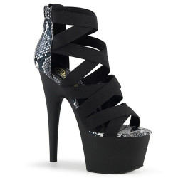 Pleaser ADORE-748SP Black Snake Print Patent Sale Women