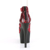 Pleaser ADORE-748SP Burgundy Snake Print Patent Black