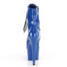 Pleaser ADORE-1020 Blue Patent High Heeled Ankle Boots