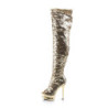 Pleaser BLONDIE-3011 Gold Sequins Thigh High Boots
