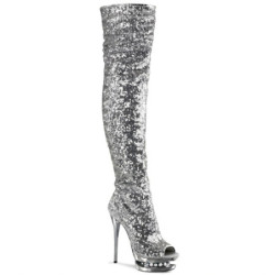 Pleaser BLONDIE-R-3011 Thigh high boots