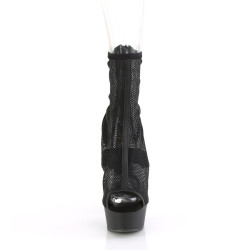 Pleaser DELIGHT-1006 Black Vegan Leather Mesh Sale Women