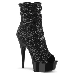 Pleaser DELIGHT-1008SQ Black Sequins Sale Women
