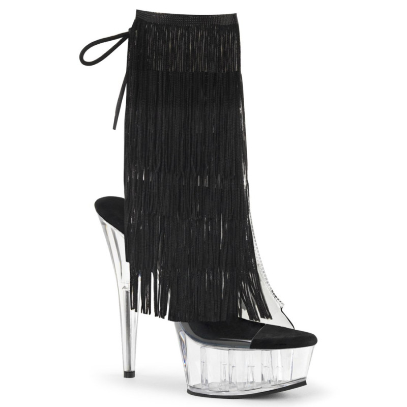 Pleaser DELIGHT-1017TF Transparent Black Sale Women Pleaser DELIGHT-1017TF Transparent Black Sale Women