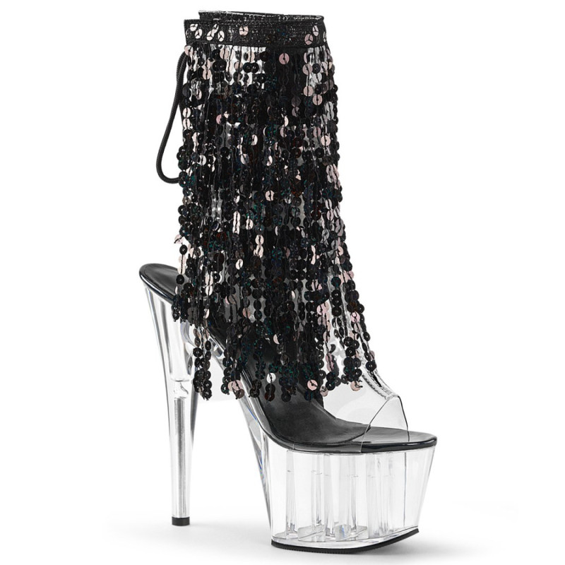 Pleaser ADORE-1017SQF Transparent Black Hologram Sale Pleaser ADORE-1017SQF Transparent Black Hologram Sale