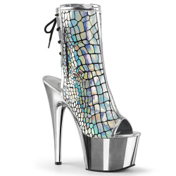 Pleaser ADORE-1018HG Silver Hologram Chrome Sale Women