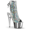 Pleaser ADORE-1018HG Silver Hologram Chrome Sale Women