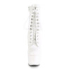 Pleaser ADORE-1020 White Patent High Heeled Ankle Boots