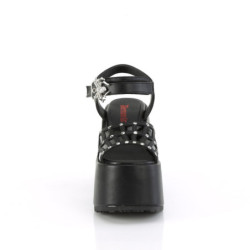 Demonia CAMEL-17 Black Vegan Chunky Platform Sandal