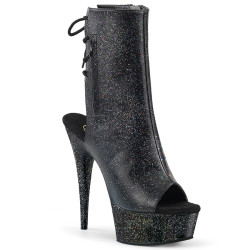 Pleaser DELIGHT-1018MMG Black Vegan Leather Sale Women
