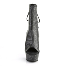 Pleaser DELIGHT-1018MMG Black Vegan Leather Sale Women
