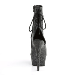 Pleaser DELIGHT-1018MMG Black Vegan Leather Sale Women