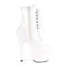 Pleaser ADORE-1020 White Patent High Heeled Ankle Boots