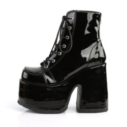 Demonia CAMEL-203 Black Patent Chunky Platform Boots