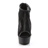 Pleaser DELIGHT-600-12 Black Vegan Leather Fishnet Sale