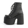 Demonia CAMEL-203 Black Vegan Chunky Platform Boots