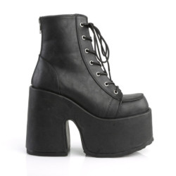 Demonia CAMEL-203 Black Vegan Chunky Platform Boots