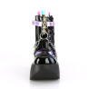 Demonia DYNAMITE-101 Black Patent Mirror Vegan Sale