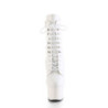 Pleaser ADORE-1020 White Vegan Leather Ankle Boots