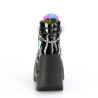 Demonia DYNAMITE-101 Black Patent Mirror Vegan Sale