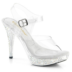 Fabulicious ELEGANT-408ABRS Clear Heeled Women Sandals