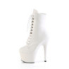 Pleaser ADORE-1020 White Vegan Leather Ankle Boots
