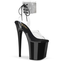 Pleaser FLAMINGO-891-2RS Transparent Black Sale Women