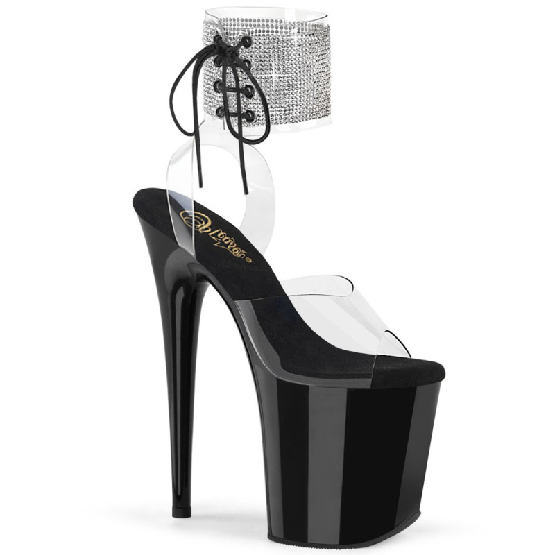 Pleaser FLAMINGO-891-2RS Transparent Black Sale Women Pleaser FLAMINGO-891-2RS Transparent Black Sale Women