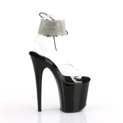 Pleaser FLAMINGO-891-2RS Transparent Black Sale Women