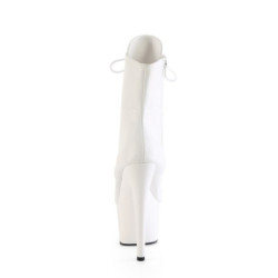 Pleaser ADORE-1020 White Vegan Leather Ankle Boots