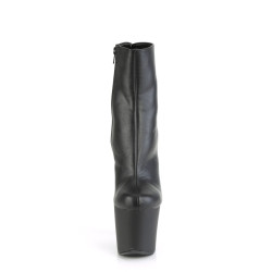 Pleaser IRONGRIP-1042 Black Vegan Leather Silver Sale