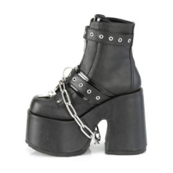 Demonia CAMEL-205 Black Vegan Chunky Platform Boots
