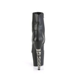 Pleaser IRONGRIP-1042 Black Vegan Leather Silver Sale
