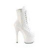 Pleaser ADORE-1020 White Vegan Leather Ankle Boots