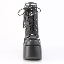 Demonia CAMEL-208 Black Vegan Chunky Platform Boots
