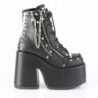 Demonia CAMEL-208 Black Vegan Chunky Platform Boots