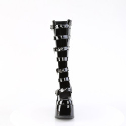 Demonia CAMEL-223 Black Patent Chunky Platform Boots