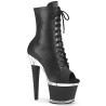 Pleaser SPECTATOR-1021 Black Vegan Leather Transparent
