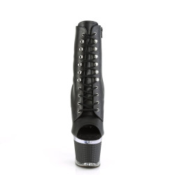 Pleaser SPECTATOR-1021 Black Vegan Leather Transparent