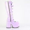 Demonia CAMEL-223 Lavender Patent Chunky Platform Boots