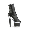 Pleaser SPECTATOR-1021 Black Vegan Leather Transparent